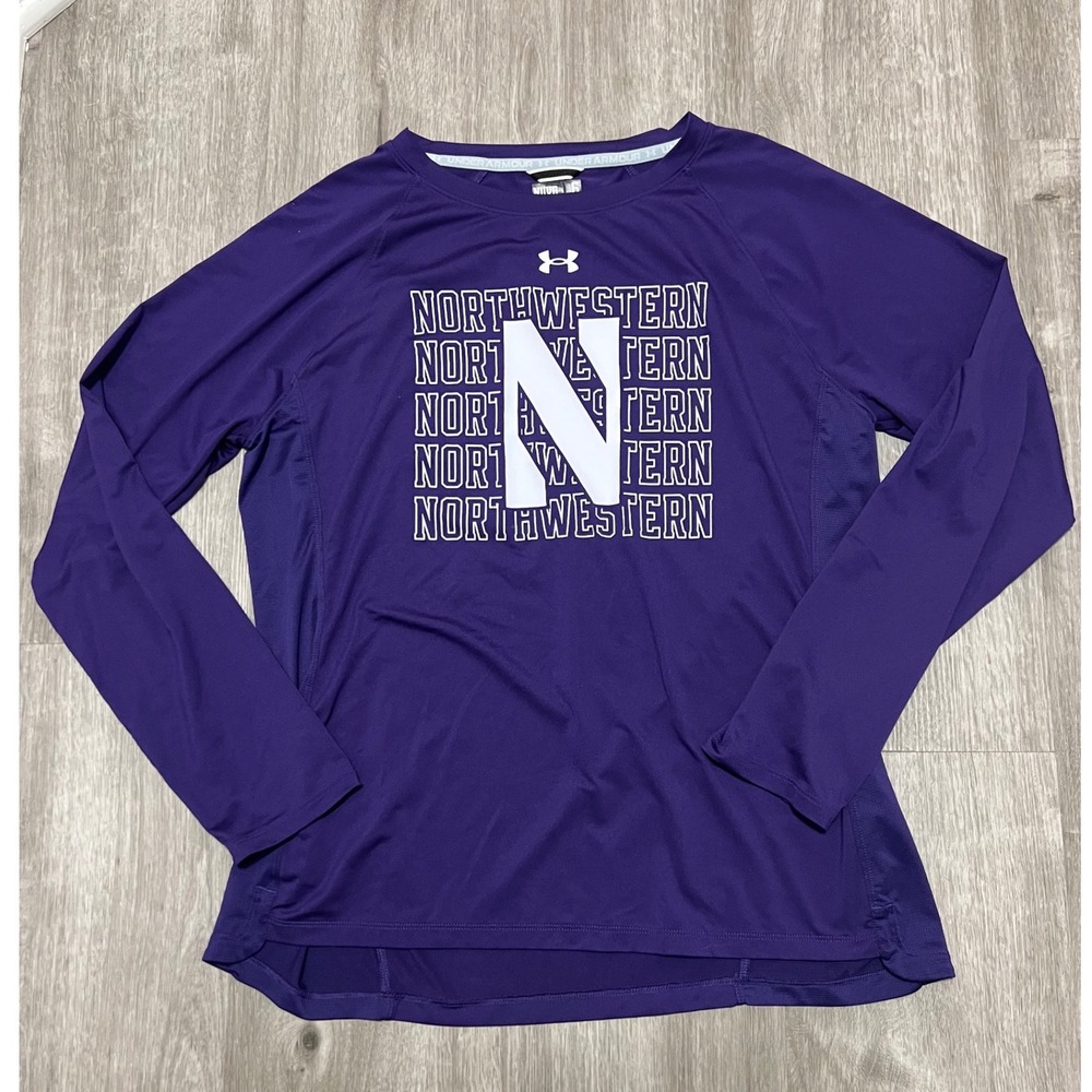 Under Armour Northwestern Wildcats Purple Long Sleeve Athletic Shirt Women's‎ M